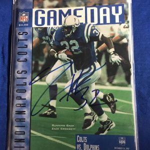 Zack Crockett Signed Football Magazine Autographed Indianapolis Colts Program