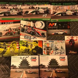 12 Signed Lot Of Promo/hero Cards 2018 Pro Mazda Future Indy 500 Drivers