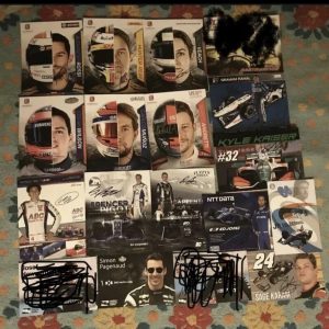 20 Indy 500 Lot Signed Promo Cards 2018 Marco Andretti TK Graham Rahal Rossi