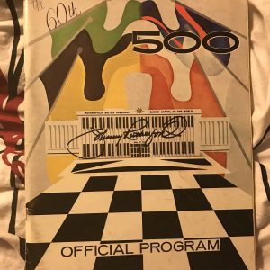 1976 Indy 500 Program Signed By Winner Johnny Rutherford Autographed