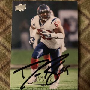 Demeco Ryans Football Trading Card Signed NFL Autographed