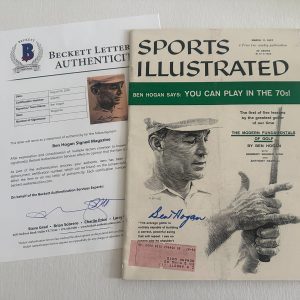 BEN HOGAN Signed 3/11/57  SPORTS ILLUSTRATED Beckett (BAS) LOA