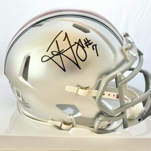 Ted Ginn Jr. signed Ohio State Buckeyes mini helmet Beckett Witnessed