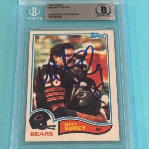 MATT SUHEY Signed 1982 TOPPS ROOKIE Card #305 Beckett BAS
