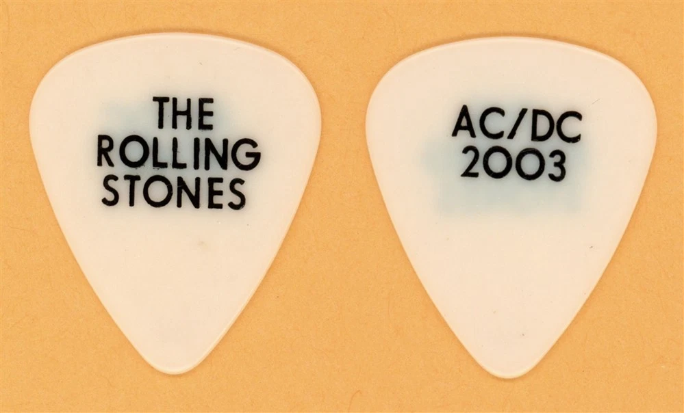 Rolling Stones AC/DC Vintage Guitar Pick - 2003 US Tour | Autographia