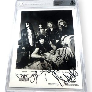 Aerosmith Band Signed Autographed 8X10 Photo Steve Tyler Perry Kramer BAS 8888
