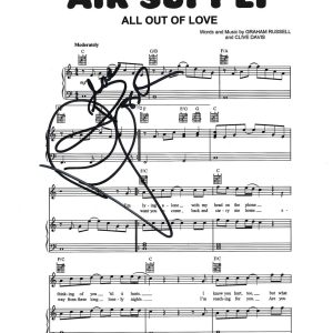 Air Supply SIGNED All Out Of Love Sheet Music COA Autographed Graham & Russell
