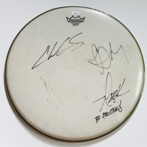 Breaking Benjamin REAL SIGNED 16" Drumhead JSA COA Autographed Ben Burnley +3