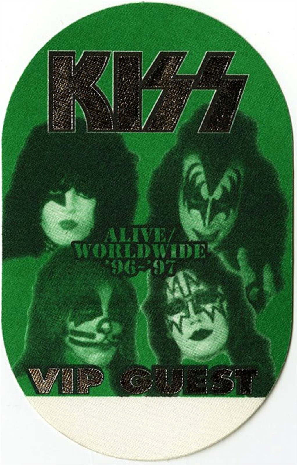 KISS 1996 Alive Worldwide Concert Tour VIP Guest Backstage Pass