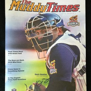 Omir SANTOS Signed Toledo Mud Hens MUDDY TIMES Magazine