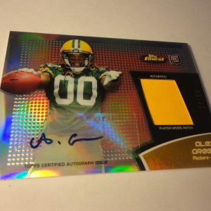 ALEX GREEN 2011 TOPPS FINEST REFRACTOR SIGNED JERSEY PATCH RC CARD 24/50