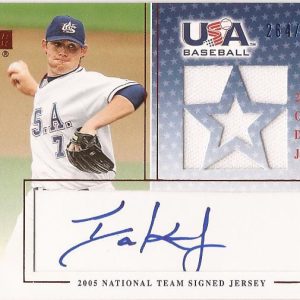 IAN KENNEDY DIAMONDBACKS 2005 USA BASEBALL JERSEY SIGNED AUTOGRAPH CARD 264/350