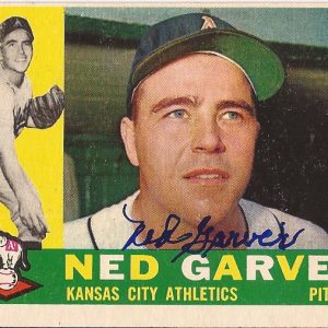 NED GARVER KANSAS CITY ATHLETICS SIGNED AUTOGRAPHED 1960 TOPPS CARD #471 W/COA