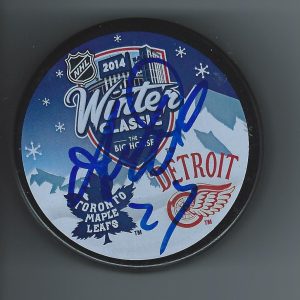 Aaron WARD Signed Detroit Red Wings 2014 WINTER CLASSIC Puck