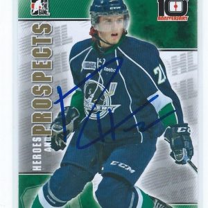 Ryan HARTMAN Signed 2013/14 Heroes and Prospects 10th Anniversary Card Whalers