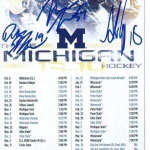 Andrew Copp Mac Bennett Derek Deblois Signed MICHIGAN WOLVERINES Magnet Schedule