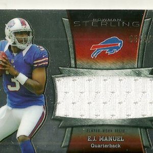 E.J. MANUEL BUFFALO BILLS 2013 BOWMAN STERLING JERSEY CARD #BSJRR-EJM