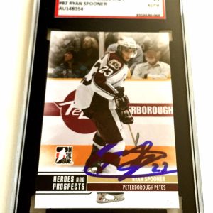 RYAN SPOONER SIGNED 2009/10 HEROES AND PROSPECTS CARD #87 SGC AUTHENTICATED