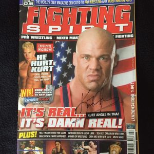 KURT ANGLE SIGNED FIGHTING SPIRIT MAGAZINE WWE
