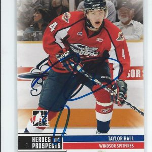 Taylor Hall Signed 2009/10 Heroes and Prospects Card #95 New Jersey Devils