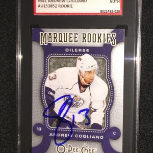 ANDREW COGLIANO SIGNED 2007/08 O-PEE-CHEE ROOKIE CARD #541 SGC AUTHENTICATED