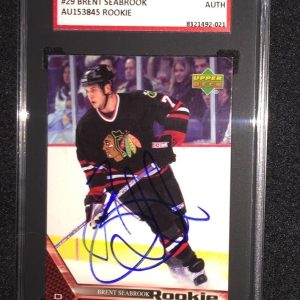 BRENT SEABROOK SIGNED 2005/06 UPPER DECK ROOKIE CLASS CARD #29 SGC AUTHENTICATED