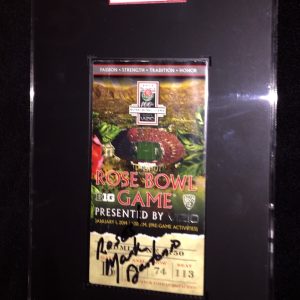 MARK DANTONIO MICHIGAN STATE SIGNED ROSE BOWL FULL TICKET SGC AUTHENTICATED
