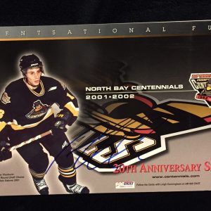 Chris Thorburn Signed 2001/02 North Bay Centennials Unused Season Ticket Booklet
