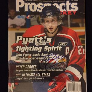 Tom Pyatt Signed Prospects Magazine Saginaw Spirit Ottawa Senators