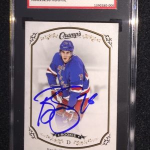 BRADY SKJEI SIGNED 2015/16 UD CHAMPS ROOKIE CARD #167 SGC AUTHENTICATED RANGERS