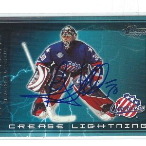Ryan Miller Signed 2003/04 Pacific Prospects AHL Crease Lightning Card #7