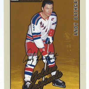 Andy Bathgate Signed 1997/98 Beehive Autographed Box Topper Card #62