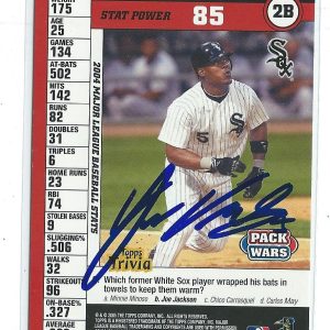 Juan Uribe Signed 2005 Topps  Pack Wars Card #17