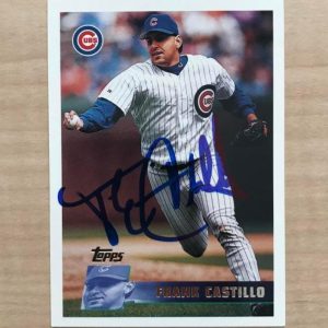 FRANK CASTILLO CHICAGO CUBS SIGNED DECEASED 1996 TOPPS CARD #146 W/COA