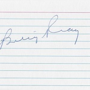 Billy Reay Signed Index Card Montreal Canadiens Chicago Blackhawks Deceased 2004