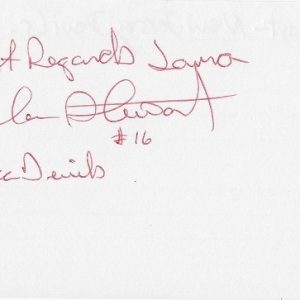 Alan Stewart Signed Index Card New Jersey Devils Boston Bruins