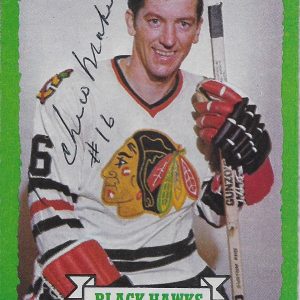 Chico Maki Signed 1973-74 O-Pee-Che OPC Card #227 Chicago Blackhawks Dec. 2015