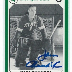 John Chandik Signed 1990/91 Michigan State Collegiate Collection Card #69
