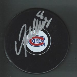 Cam Hillis Signed Montreal Canadiens Puck