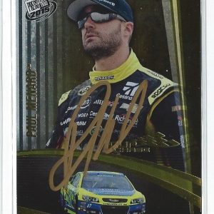 Paul Menard Signed 2015 Press Pass Gold NASCAR Card #27  #69/75