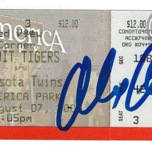 Alex Avila Signed Detroit Tigers 1st Career Home Run Ticket Stub
