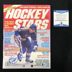 Bernie Federko Signed Hockey Stars Magazine St Louis Blues Beckett Authenticated