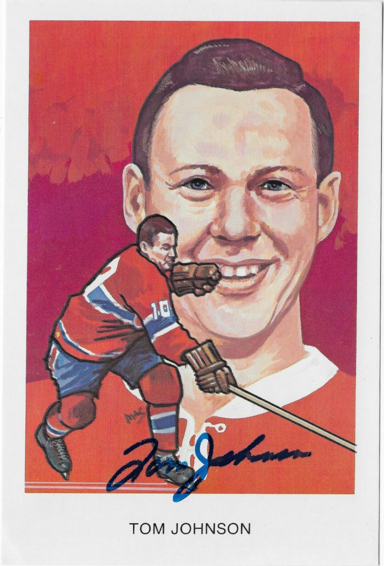 Tom Johnson Signed 1983 Hockey Hall Of Fame Cartophilium Postcard ...