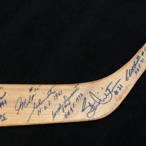 Louisville Stick Signed By 6 Hockey Hall Of Famers Mikita Schmidt Bower Lach