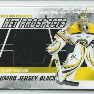 Philipp Grubauer 2010/11 Heroes And Prospects Game Used Jersey Card #NPM-09