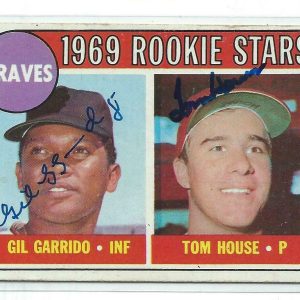 Gil Garrido $ Tom House Signed 1969 Topps Rookie Stars Card #331 Braves