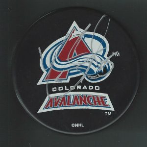 Yves Sarault Signed Colorado Avalanche Souvenir Puck