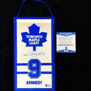 Ted Kennedy Signed Toronto Maple Leafs Mini Banner Beckett COA