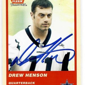 Drew Henson Signed 2004 Fleer Tradition Card #336