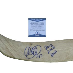 Cassie Campbell Signed & Inscribed "2002 & 2006 Gold" Canada Stick Beckett COA